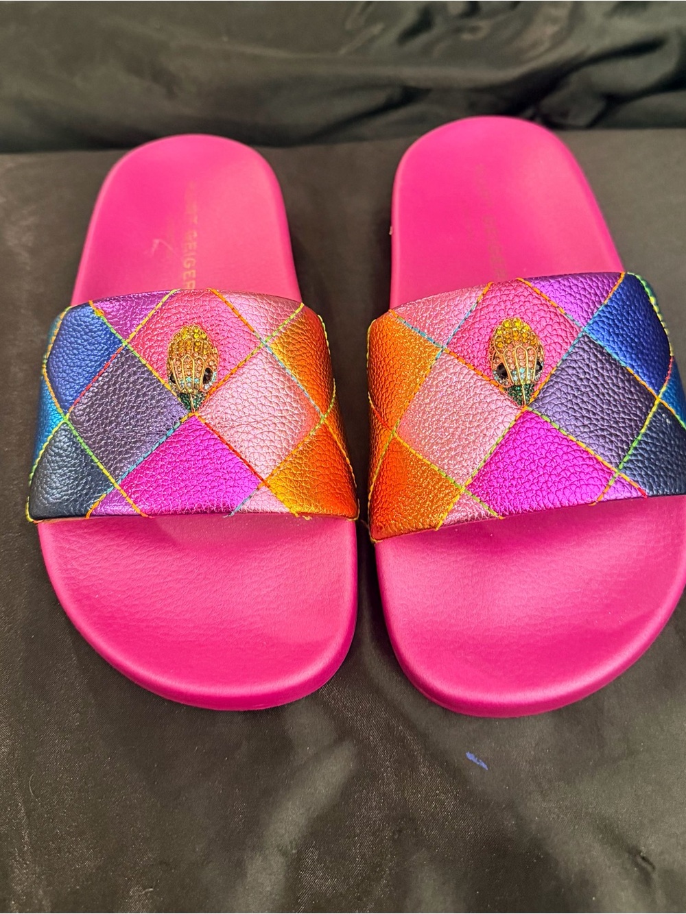 Kurt Geiger Slide Sandals with M Diamond Strap. NWT in Box. Size 7 - Picture 5 of 10